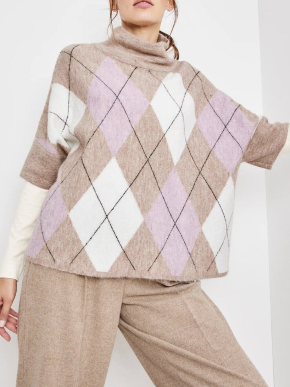 Gerry Weber Pullover Short Sleeves Oversized Sweater Preppy
